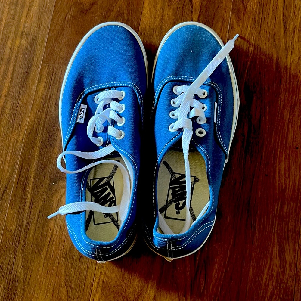 Authentic Vans blue Canvas Unisex shoes  women’s size 7 / men’s size 5.5